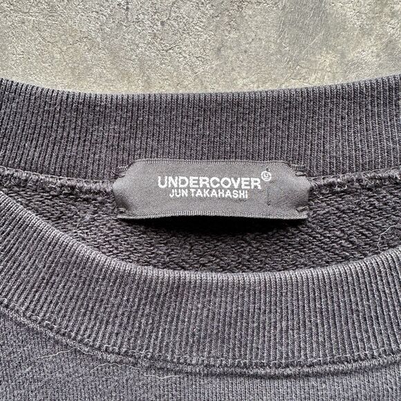 Size XL - UNDERCOVER Jun Takashi Big Sweat U Face Black Crewneck Hoodie USED - Picture 5 of 8